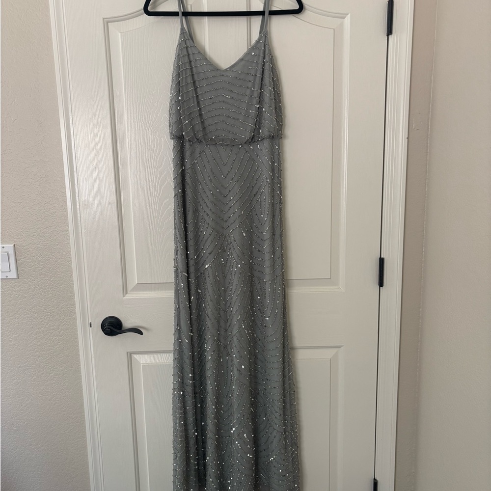 Elegant Gray Evening Dress